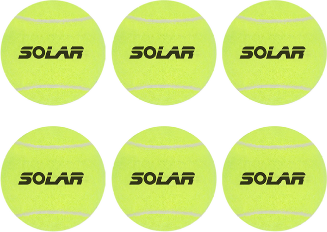 [Solar] 테니스공 6개입 세트, 옐로우, 6개