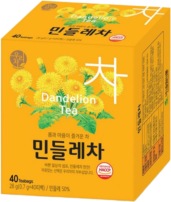 우리차 송원 민들레차 40T, 700mg, 40개입, 1개