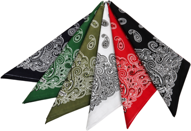 루루엔픽 페이즐리 반다나 스카프 빅사이즈 6컬러 국산 면100%