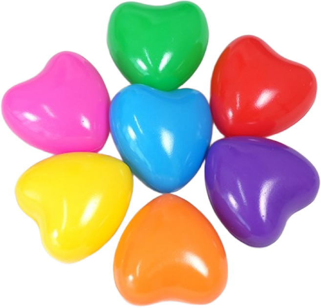 퍼니소피 시그니처 아기 볼풀공 100p 하트 스타 베어 스틱 볼, 하트볼 100p, 비비드, 1개