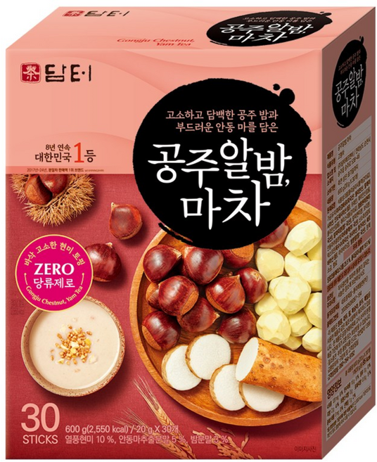 담터 공주알밤마차, 1개, 30개입, 20g