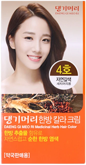 댕기머리 한방칼라크림 4호 자연갈색, 3개 - 쿠팡