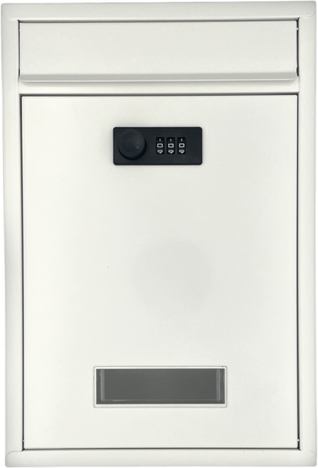 비밀번호 다이얼 우편함 / 우체통 전원주택 무인 택배함 비번 암호 사서함 건의함 편지 우편 등기 마음의 소리, 1) 하얀색 우편함(White)