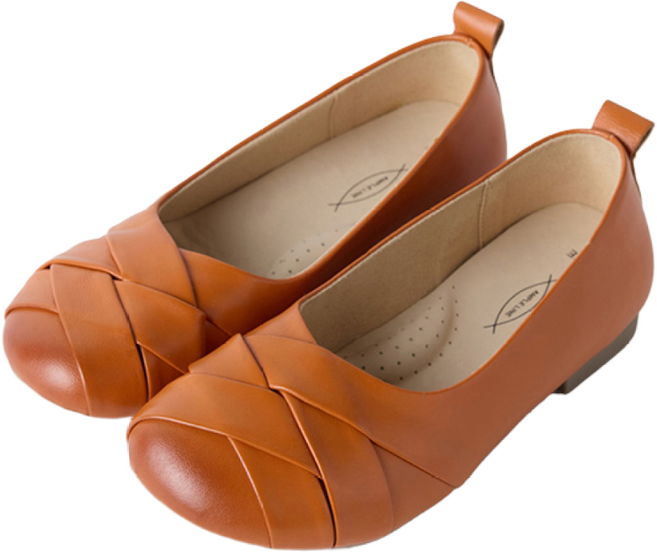 발편한 양가죽 위빙 로퍼 플랫슈즈 2.5cm