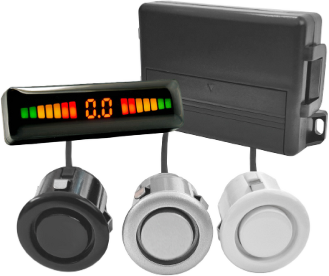 쓰리세븐 승용차용 후방감지기 주차센서, 화이트, 화이트