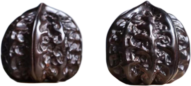 2pcs 손지압기 지압볼 마사지 호두돌리기 우드 마사지볼 혈액순환 손톱뜯기방지, 2pcs 세트, 브라운, 1세트