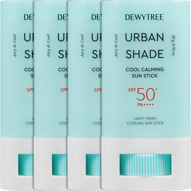 듀이트리 어반쉐이드 쿨 카밍 선스틱 SPF50+ PA++++, 20g, 4개
