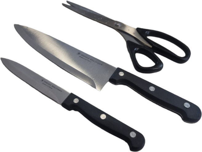 스위스밀리터리 주방칼 가위 3종 세트, 1세트, 0                           3종