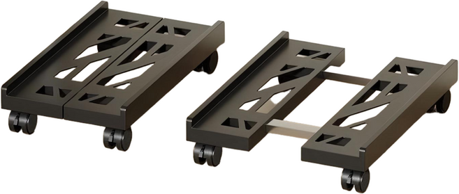 키미랭 이동식 폭조절 가능 PC컴퓨터 본체 받침대, 블랙, 1개