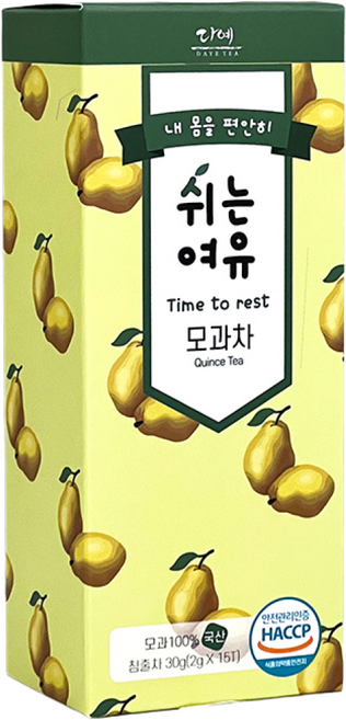다예 쉬는여유 모과차 15티, 1개, 2g, 15개입
