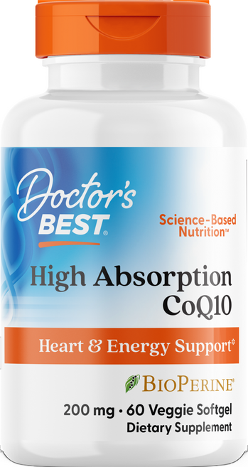 닥터스베스트 하이 앱솔션 CoQ10 200mg 베지 소프트젤 글루텐 프리, 60정, 1개