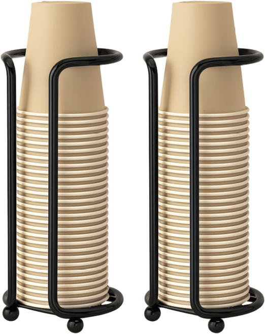 레디박스 고급형 종이컵 거치대 컵홀더, 2개, 블랙