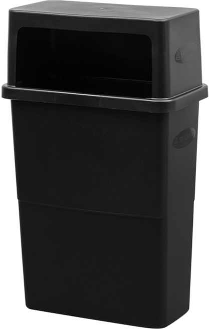 케이 빅슬림 오픈 70리터 업소용 화장실 대형 쓰레기통, 블랙, 1개