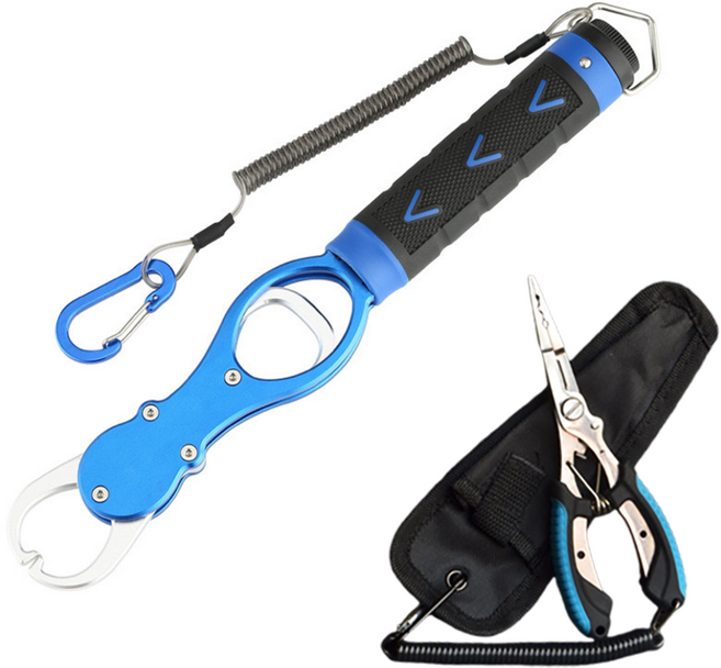 펄스프로 낚시 집게 플라이어 세트, 1세트, 블루