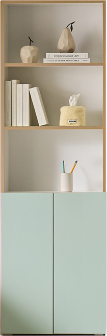 스위트 5단 하문장 키큰 수납장 문짝 책장 거실장 600 800, 민트