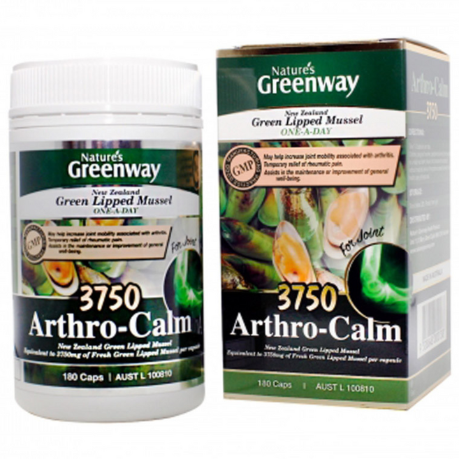 네이쳐스그린웨이 뉴질랜드 고함량 초록입홍합 아스로캄 3 750mg 180캡슐, 1개, 180정, 180정