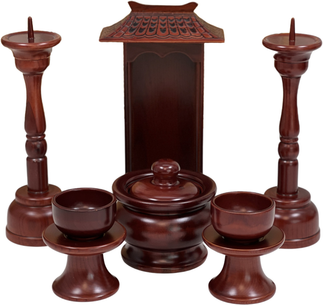 우성공예 물푸레 제기 낱개, 1개, 향로세트