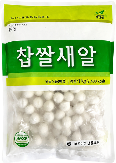 참앤찬 쫄깃한 국산 찹쌀 새알심 1kg, 1개