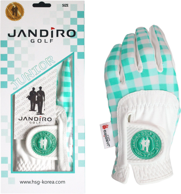 [잔디로] 주니어 양손용 골프장갑 1켤레, 1개