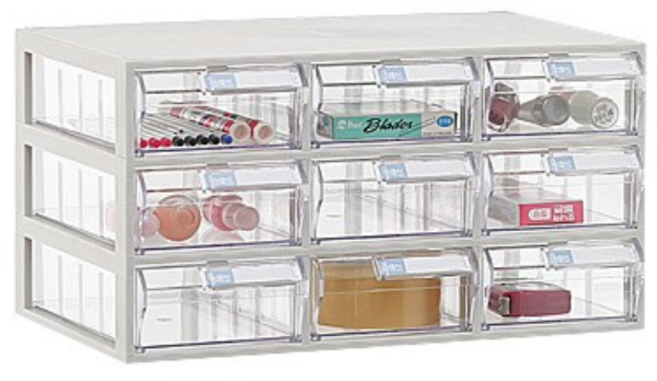 모아이샵 다용도 투명 수납함(중형) 수납함, 07_수납함 9칸