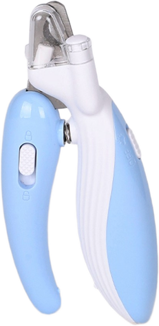 펫토리아 반려동물 LED 잘보여 안전 발톱깎이 5.5 x 13 x 2.2 cm, 블루, 1개