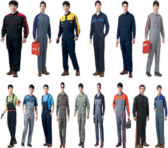 봄 여름 가을 춘추 스즈끼 작업복 17종 모음 (낚시복 배달복 배달대행 정비복 우주복 스즈끼 상하분리형 작업복)