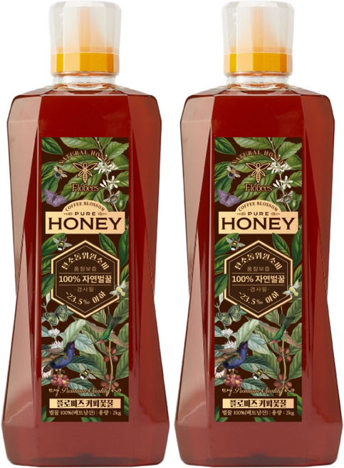 플로비즈 커피꿀 2kg 베트남 자연벌꿀, 2개