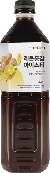 [마법의 생강 홍강] 레몬홍강아이스티 대용량 카페 탕비실 레몬생강차, 1박스, 1개입, 1.2kg