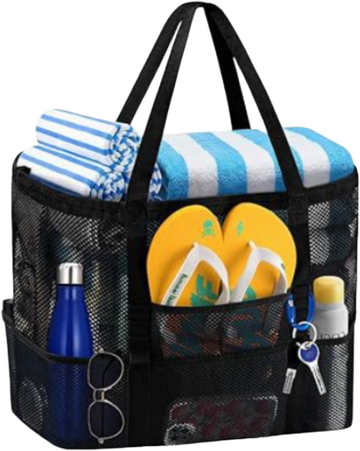 끼더플러스 빅사이즈 메쉬 비치백 다용도 물놀이 바캉스 가방