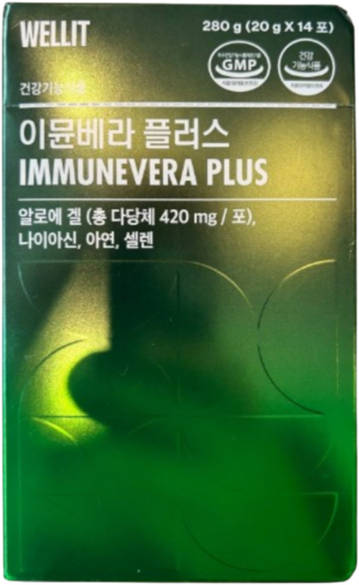 알로에 이뮨 베라 플러스 스틱 이문베라 면역 다당체 비타민c 비타민d 타트체리 베타글루칸 면역력 영양제, 1세트, 14회분