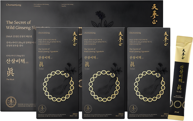 고농축 산삼진액 천삼정 산삼비책진 더 블랙, 1박스, 600ml