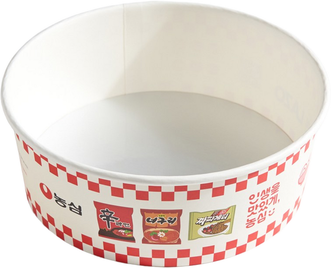 라조 원형용기 화이트 라면용기 한강 편의점 300개 라면조리기 인덕션 일회용그릇, 1박스