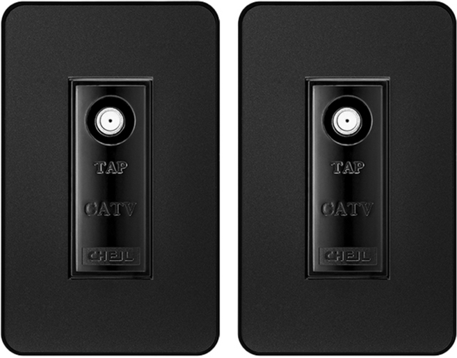 제일전기공업 디아트플러스 메탈블랙 CATV 3방, 2개