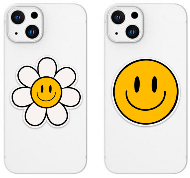 위드코코 (1+1) 귀여운 캐릭터 빅사이즈 스마트 톡 거치대, 2개, 스마일데이지