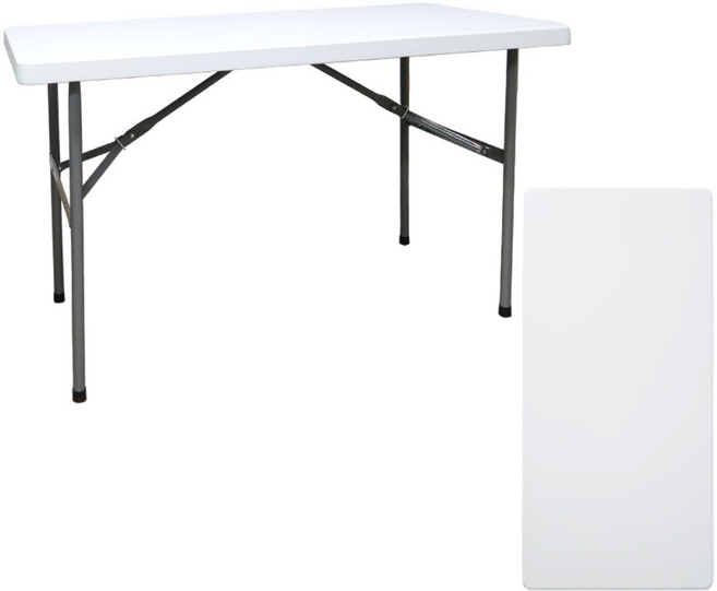 포네라 브로몰딩 고정식 테이블 1200 야외 아웃도어 캠핑 행사용 테이블, 화이트