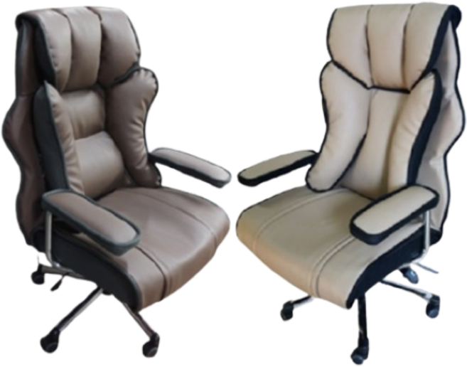 국내산 pc방 컴퓨터 의자 게이밍 고급 체어 침대형 럭셔리 타입 중역의자, 브라운