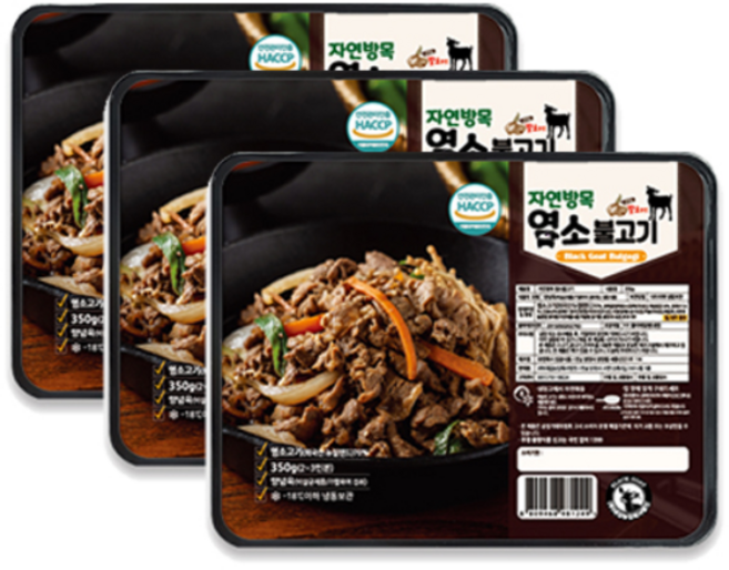 자연방목 염소 간장양념 불고기, 3개, 350g