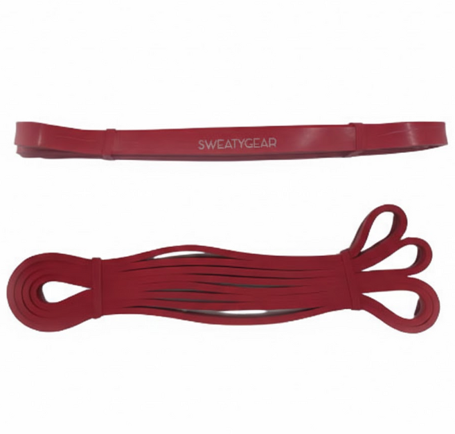 턱걸이용 철봉용 풀업밴드 라텍스 밴드 근력운동 스트레칭 밴드 2단계에서 5단계까지, 1개, 레드