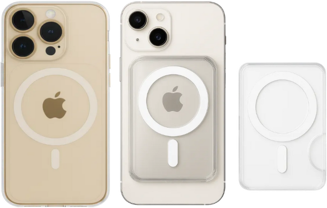 1+1 세트 투명 맥세이프 케이스 + 맥세이프 카드지갑 아이폰 전용 자석형 변색방지 정품 호환