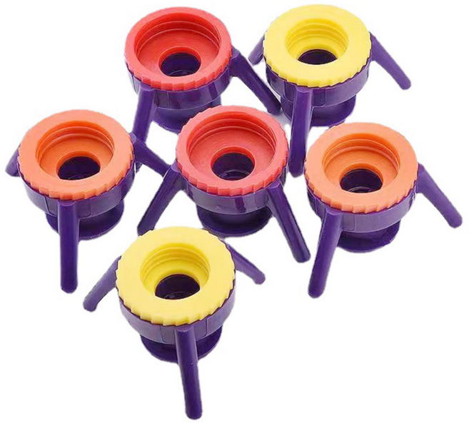 인밸 샴푸 절약 거꾸로캡 6p 세트, 1세트, 옐로우2p+오렌지2p+레드2p