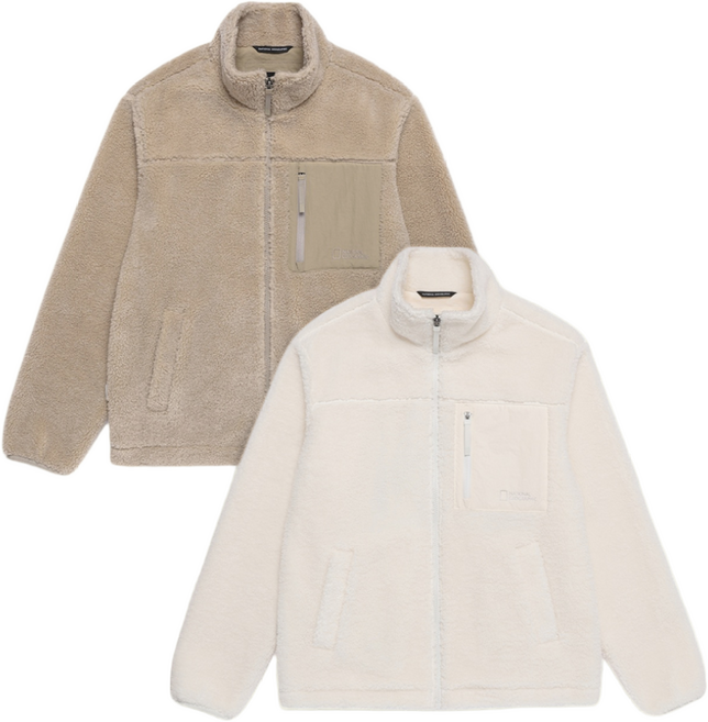 [25년도신상품] 내셔널지오그래픽 플리스 자켓 코토니 내셔널 집업 후리스 뽀글이 +PXV다용도Bag