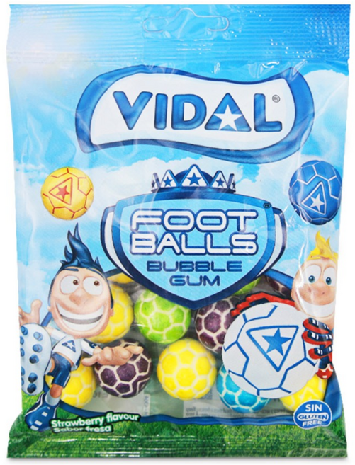 비달 축구공모양 버블 껌 90g, 14개