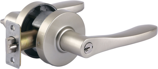 100% 국산 KS정품 항균 키형 방문손잡이 레버 도어락 변색없는 니켈도금 시공편리 보안키3개, 그레이키