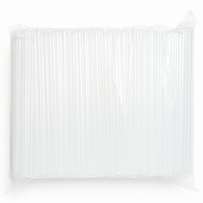 제이디팩 일자 빨대 7*210mm 투명 개별포장 500개 4000개 10000개, 1세트, 500개입