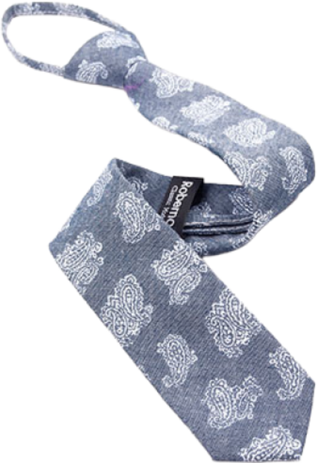 남성 남자 면 100% 페이즐리 패턴 그레이 슬림 5cm 자동 넥타이_GA5047
