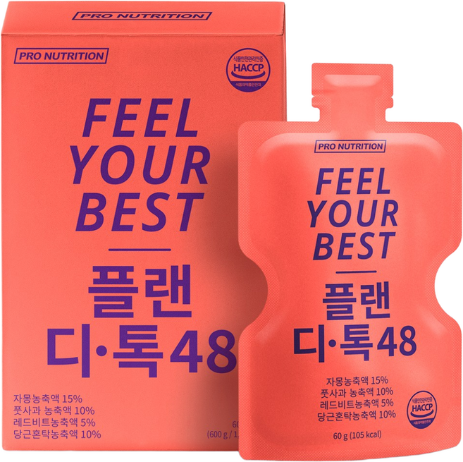 프로뉴트리션 플랜디톡 48 과채주스, 600g, 1개