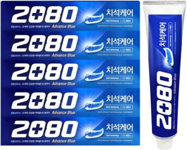 2080 어드밴스 블루 치석케어 치약, 160g, 36개