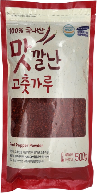 맛깔찬 국산 고춧가루 500g 1팩 보통맛/최근제조/김치양념용, 1개