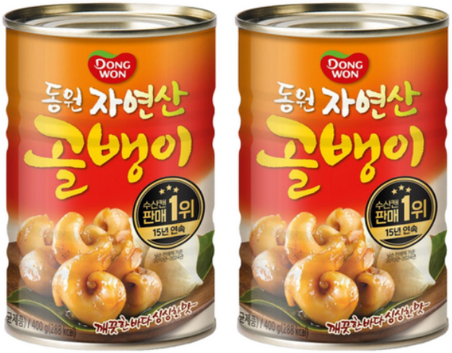 동원 자연산 골뱅이 400g 간단캔 골뱅이무침 캠핑용, 20개