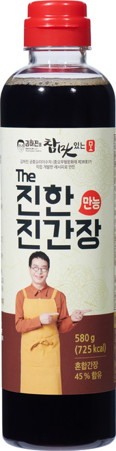김하진의 참맛있는맛 The 진한 만능 진간장, 580g, 2개